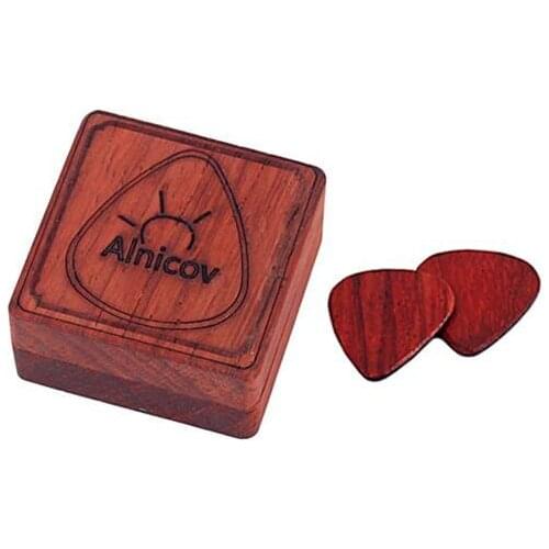 New arrival Guitar Picks Rosewood Storage Box Electric Guitar Picks Container Display Box Guitar Accessories