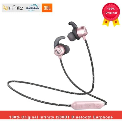 Original Harman Infinity I200BT Sport Earphone Bluetooth wireless headphones Running magnetic with mic Earplug Headset 8h play