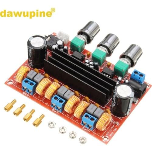 Dawupine Digital Audio Amplifier Board PCB TPA3116D2 Subwoofer Speaker TPA3116 2.1 Amplifiers DC12V-24V 2*50W+100W