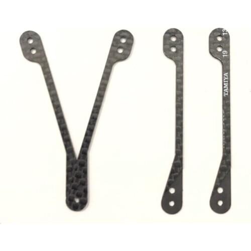 Fish Car Rear Plate Suspension Car CNC Carbon Fiber Reinforcing Plate 15497 for Tamiya Mini 4WD Car Models