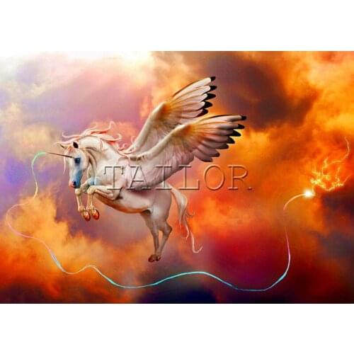 Full square embroidery Cross stitch dirll drawing cuadros 5d diamond painting kit set complet mosaic landscape horse unicorn art