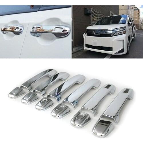 Car Door Handle Grab Holder Chrome Decoration Cover Trim For Toyota Voxy Noah R80 2014 2015 2016 2017 2018