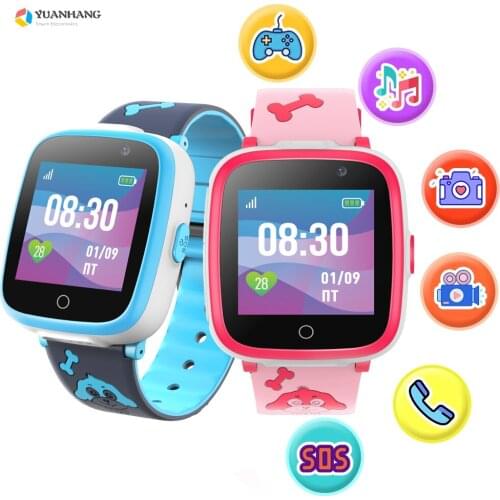 Smart Kids Student Girls Play Puzzle Game SOS Watch Baby Music Camera Clock Voice video Recorder Call Phone Wrist Watches