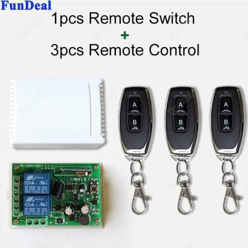 433Mhz Universal Wireless Remote Control Switch AC 240V 110V 220V 2CH Relay Receiver Module With 3pcs RF 433 Mhz Remote Controls