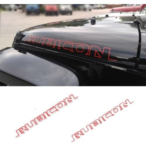 2pcs JDM Stickers Engine Hood Fender Side Letter Character Decal Vinyl Sticker for Jeep Wrangler Rubicon TJ JK CJ TJ YK JL XJ