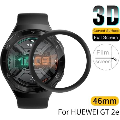 Protective Film Cover For Huawei Watch GT 2e / GT2 E Smartwatch Full Screen Protector GT2E Case 3D Curved Edge Soft Fiber Glass