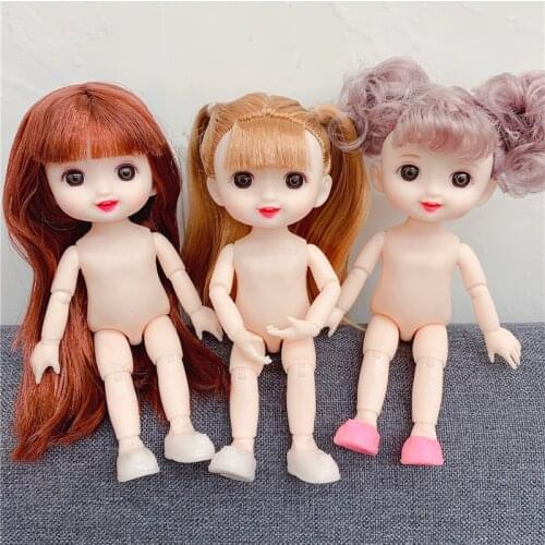 1/12 Doll Naked Baby Body OB11 16 Cm 13 Joint Makeup Exquisite 3D Real Brown Big Eyes Multi-color Princess Girl Doll Toy