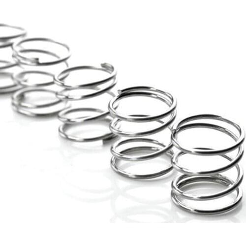 10pcs 0.4Wire Diameter Stainless steel Compression springs Y-type Pressure spring 6mm-7mm Outside diameter 10-50mm Length