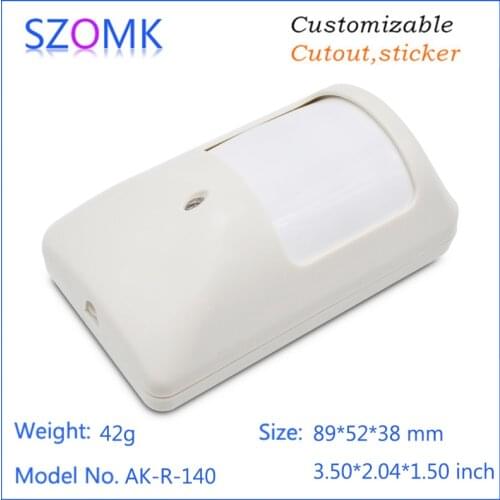 10 pcs, 89*52*38mm plastic electrical enclosure for PIR motion sensor alarm home security system szomk plastic device enclosure
