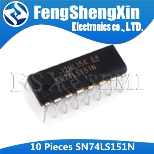 10pcs/lot SN74LS151N 74LS151 SN74LS151 HD74LS151P DIP-16 8-INPUT MULTIPLEXER IC