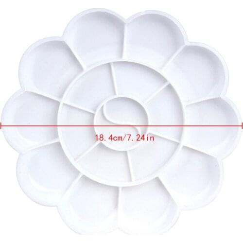 18Well Watercolor Plastic Oil Painting Tray Mixing Palette Artist Drawing Supply