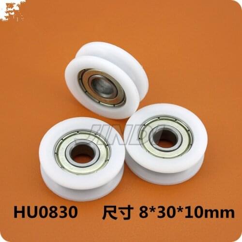 4pcs 30mm Round Groove Nylon Pulley Wheels Roller for 3mm rope w/ 625ZZ Bearing