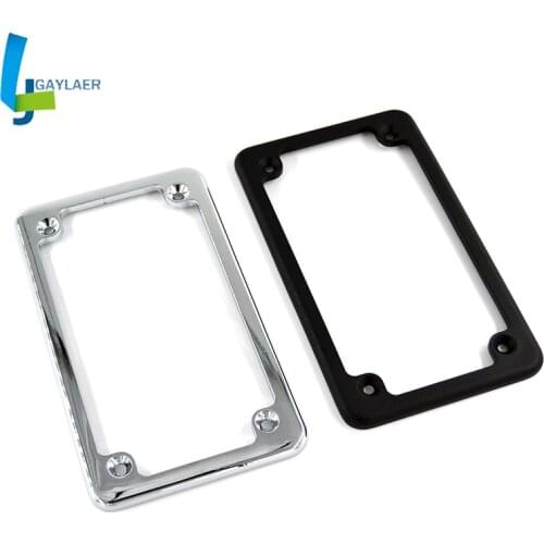 4''x7'' Aluminum Motorcycle Number Plate Frame License Plate Frame for Honda Suzuki Yamaha Kawasaki
