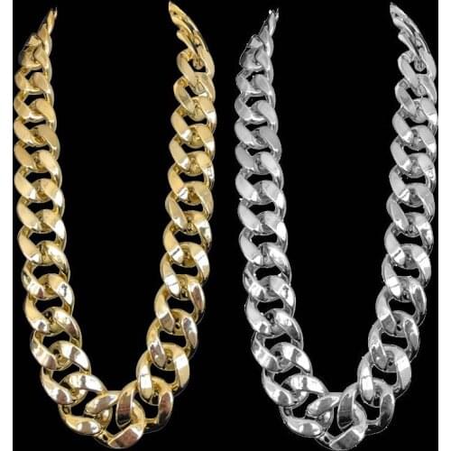 Nightclub Accessories T Show Peace Cuban Chain Necklace Statement Bib Necklace T-Show Necklace Choker Collar Men Women Jewelry