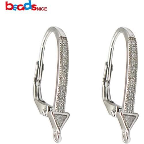 Beadsnice 925 Sterling Silver Earring Leverbacks Component Handmade Making Earring Hooks Earwire Findings ID36590