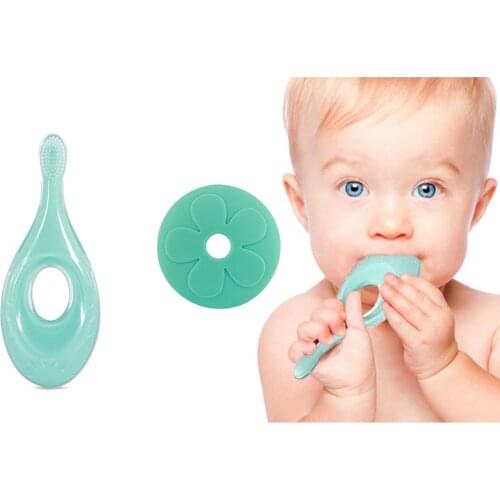 Baby Toothbrush Soft Silicone Toothbrush Training Toothbrush Creative Anti Slip Handle Baby Children Dental Oral Care