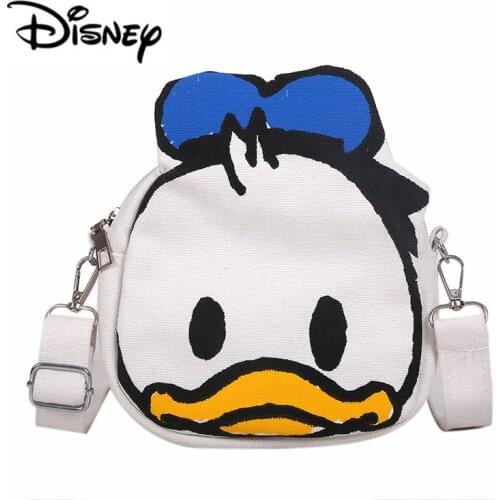 Disney minnie Donald Duck cartoon canvas bag parent-child messenger bag children Minnie coin purse mobile phone bag shoulder bag