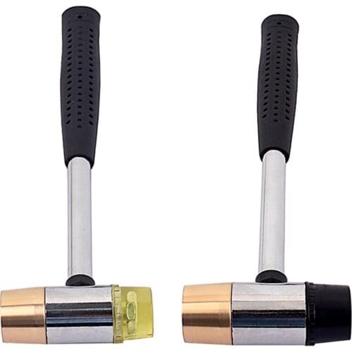 Brass Fret Hammer Giutar Luthier Tool Kit w/ UHMW/Brass Head & Wood Handle for Fretting Guitar