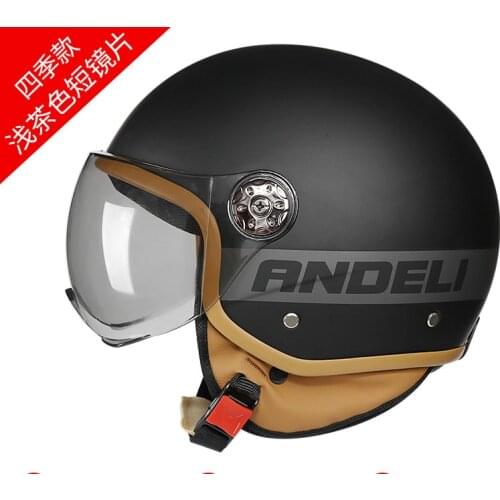 DAYU Motorcycle Helmet Half Face ABS Motorbike Helmet Electric Safety Double Lens Helmet Moto Casque for Women/Men Casco Moto