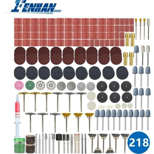 Electric Drill Bit Set 218pcs Electric Rotary Tool Accessory for Dremel Wood Metal Engraving Sandpaper Abrasive Tools Kit