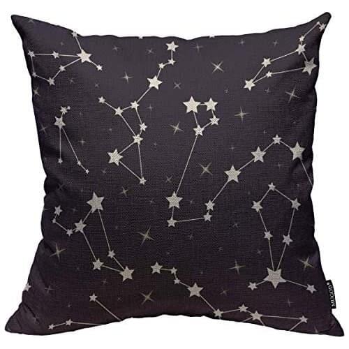 Pooizsdzzz ars Throw Pillow Cover Beautiful Cosmic Space Aronomy with ar and s on Night arry Sky Home Decorative Square Pillow