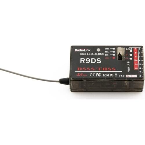 Original RadioLink R9DS 2.4G 9CH DSSS & FHSS Receiver for RadioLink AT9 AT10 Transmitter RC Multirotor Support For S-BUS