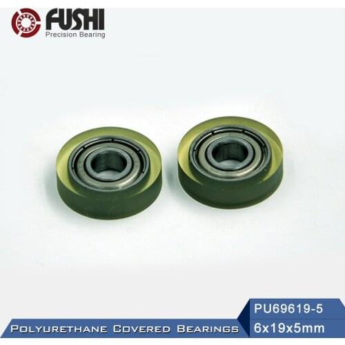 PU 696 Polyurethane Covered Bearing 6*19*5 mm ( 4 Pcs ) Shaft 3mm PU69619-5 Urethane Cover PU696 Bearings