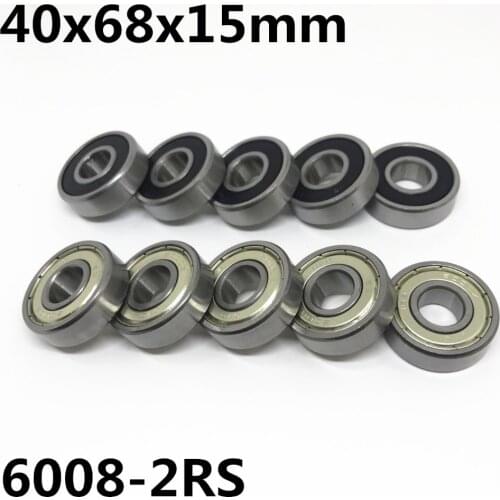 10pcs High quality 6008-2RS ball bearing 40x68x15 mm deep groove ball bearing 6008RS 6008