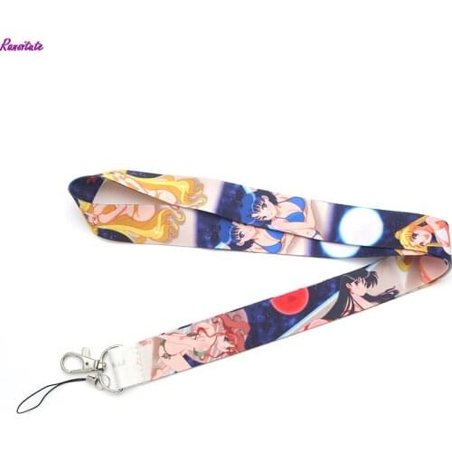R0010 Ransitute Moon Girl Mobile Phone Neck Straps Keys Camera ID Card Lanyard DIY Hang Rope Lariat Lanyard