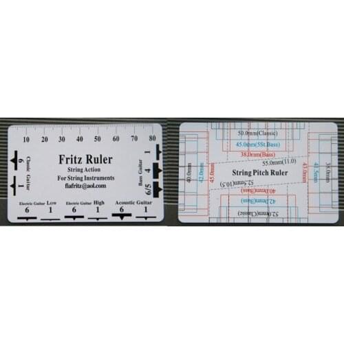 2pc String Pitch Ruler Fritz String Action Card Vernier Caliper for acoustic bass electric guitar