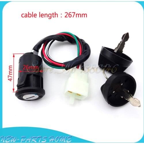 Super 4 wires Ignition Key Switch For 50cc 70cc 90cc 110cc 125cc Quad ATV Pit Dirt Bikes Go Kart
