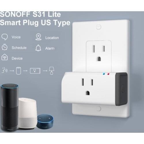 SONOFF S31 / S31 Lite US 16A WIFI Smart Switch Socket No Hub Request Timer Power Monitor Home Compatible With Alexa Google Home