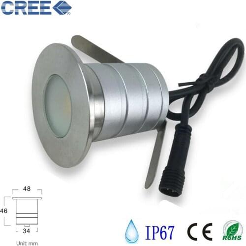 IP67 Waterproof 3W DC12V 24V LED Outdoor Ground Garden Path Floor 90degree Underground Buried Yard Lamp Spot Landscape Light