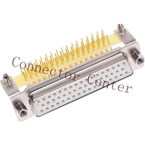 High Quality D-SUB DR Connector 50PIN Female solid Pin Full Gold flash Right Angle 9.4H