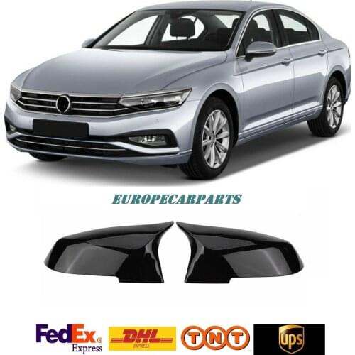 For VW Passat B8 2014- Bat Mirror Cover Piano Black 2 pieces