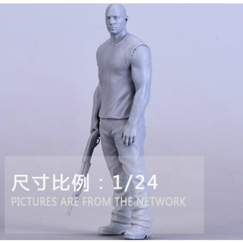 1/24 The Fast and the Furious, Muscle man, Resin Model Figure GK, Unassembled and unpainted kit