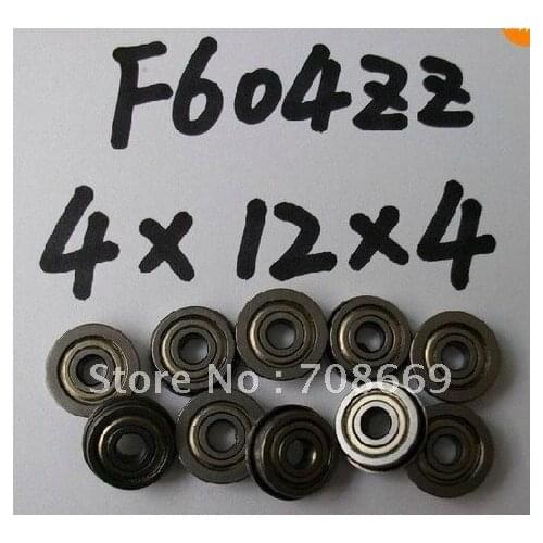 10pcs Miniature Flange Bearing 4x12x4mm 4x12x4 F604ZZ