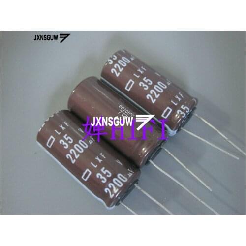20PCS NIPPON LXF 35V2200UF 16X35MM NCC electrolytic capacitor 2200UF/35V CHEMI-CON 105degrees 2200uF 35V