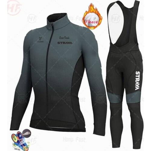 2022 Team Cycling Jersey Winter Thermal Fleece Bike Wear Clothes Bib Gel Set Clothing Ropa Ciclismo Uniformes Maillot Sport Wear