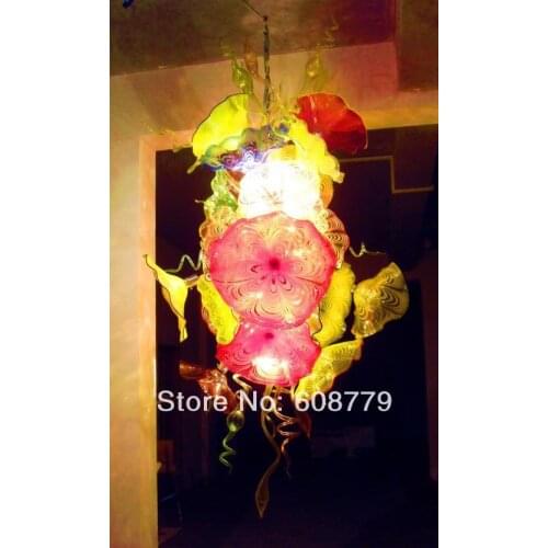 Free Shipping Unique Crystal Murano Hand Blown Glass Chandelier