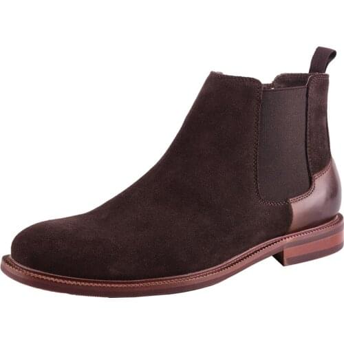 Chelsea Boots Men Cow Suede Leather Shoes Men Ankle Boots Fashion Brand Autumn Winter Male Footwear Winter