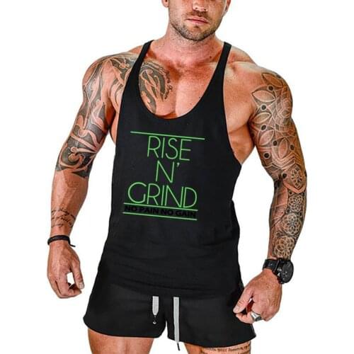 Brand Gym Clothing Mens Cotton Tank Tops Running Vest Fitness Sleeveless Undershirts Male Bodybuilding Tank Top Loose Sportswear