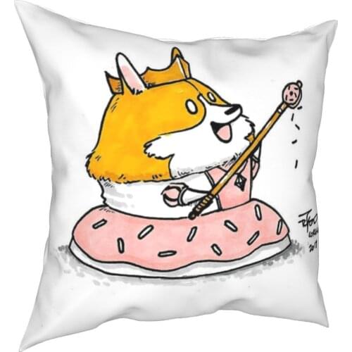 Cute hamster decorative cushion cover animal cute pet cushion cover 45cm linen pillow residential culture
