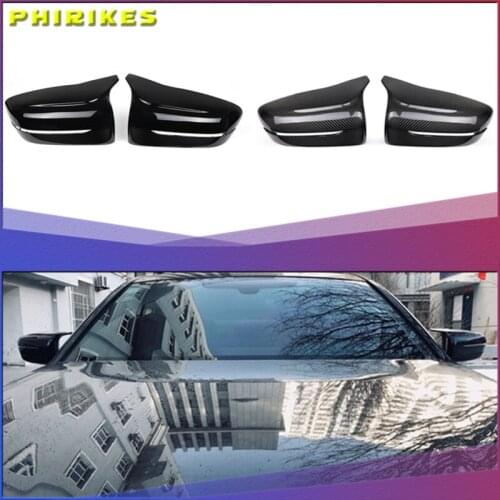 For BMW 5 7 Series G30 G38 G11 G12 Car Rear View Side Wing Mirror Cap black Carbon Fiber pattern car accessories 2017 2018 2016