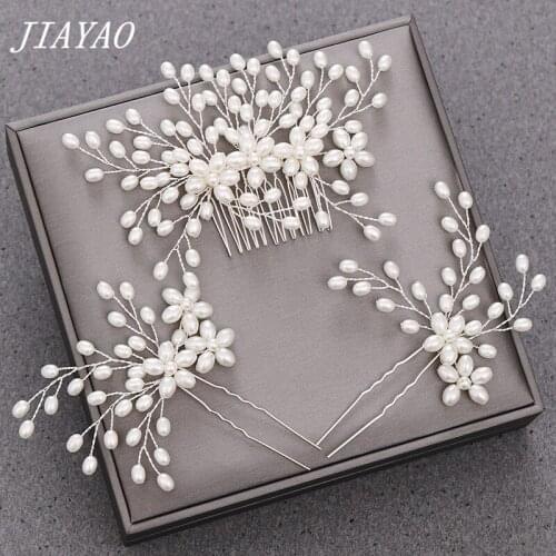 3 Pcs/Set Pearl Hair Comb Hairpins Wedding Hair Accessories With Pearl Bride Hair Comb Wedding Hair Jewelry Hair Pins Tiara
