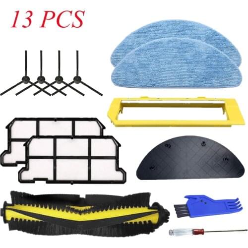 Mop Cloth Main Brush HEPA Filter Side Brush for ilife V7 V7S Pro Plus Robot Vacuum Cleaner Replacement Accessories