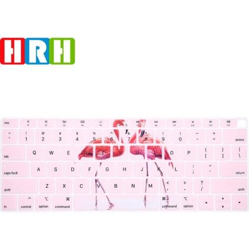 HRH Stylish Design English Language Silicone Keyboard Cover Skin Protector For MacBook New Air 13 A1932 (2018 Release)