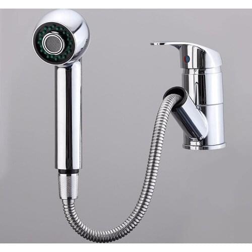 Kitchen Sink Basin Chrome Pull Out Spray Basin Monobloc Kitchen Mixer Tap Faucet Pull Down Kitchen Faucet Kitchen Faucet