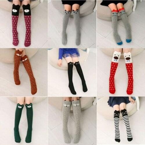 Baby Toddlers Girls Knee Stocking Tights Winter Autumn Warmer Stockings Cute Animals Pattern Children Stockings