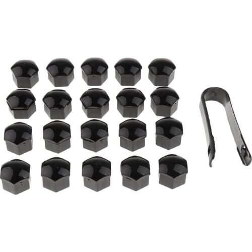 20 Pieces Car Wheel Tyre Hub Screw Bolt Nut 17mm Cap Covers 25*16mm